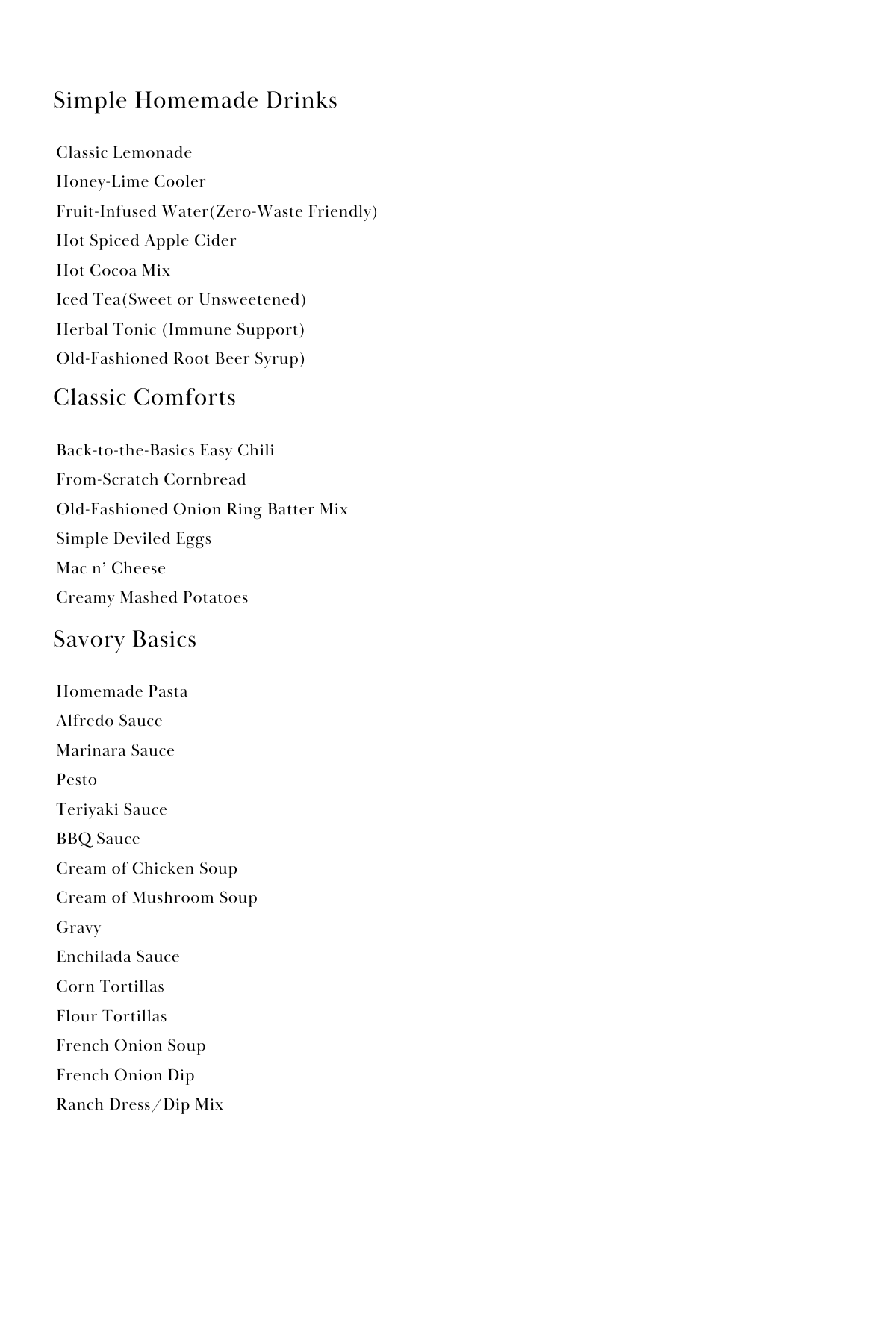 A Back-to-the-Basics Cookbook