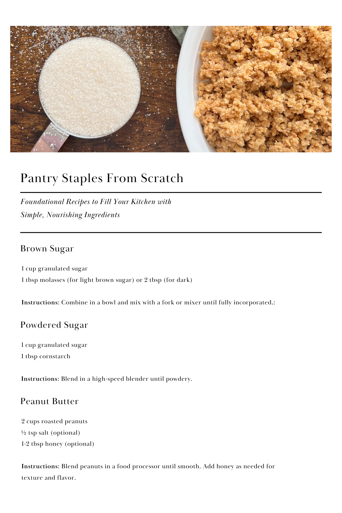 A Back-to-the-Basics Cookbook