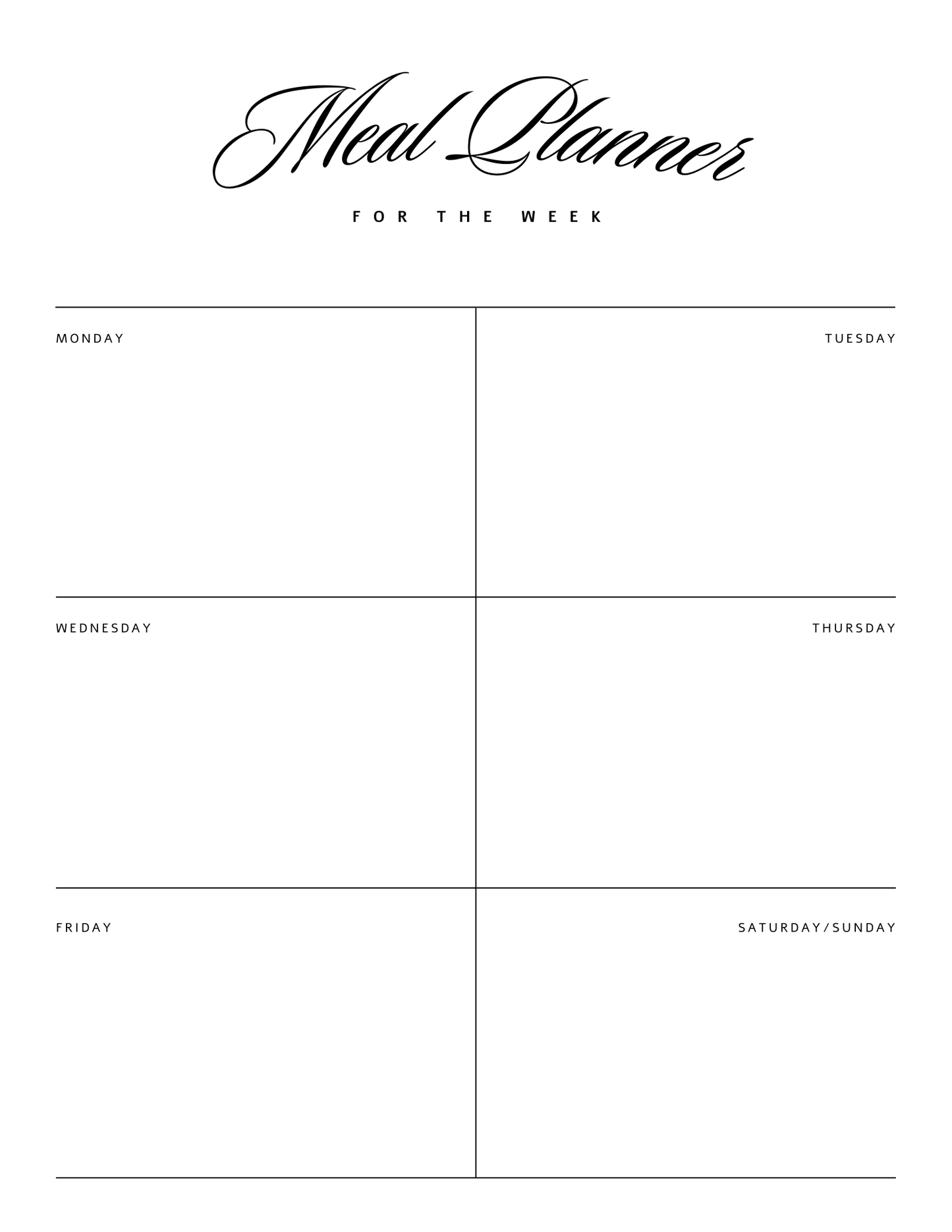 13-Week Winter Meal Prep Plan