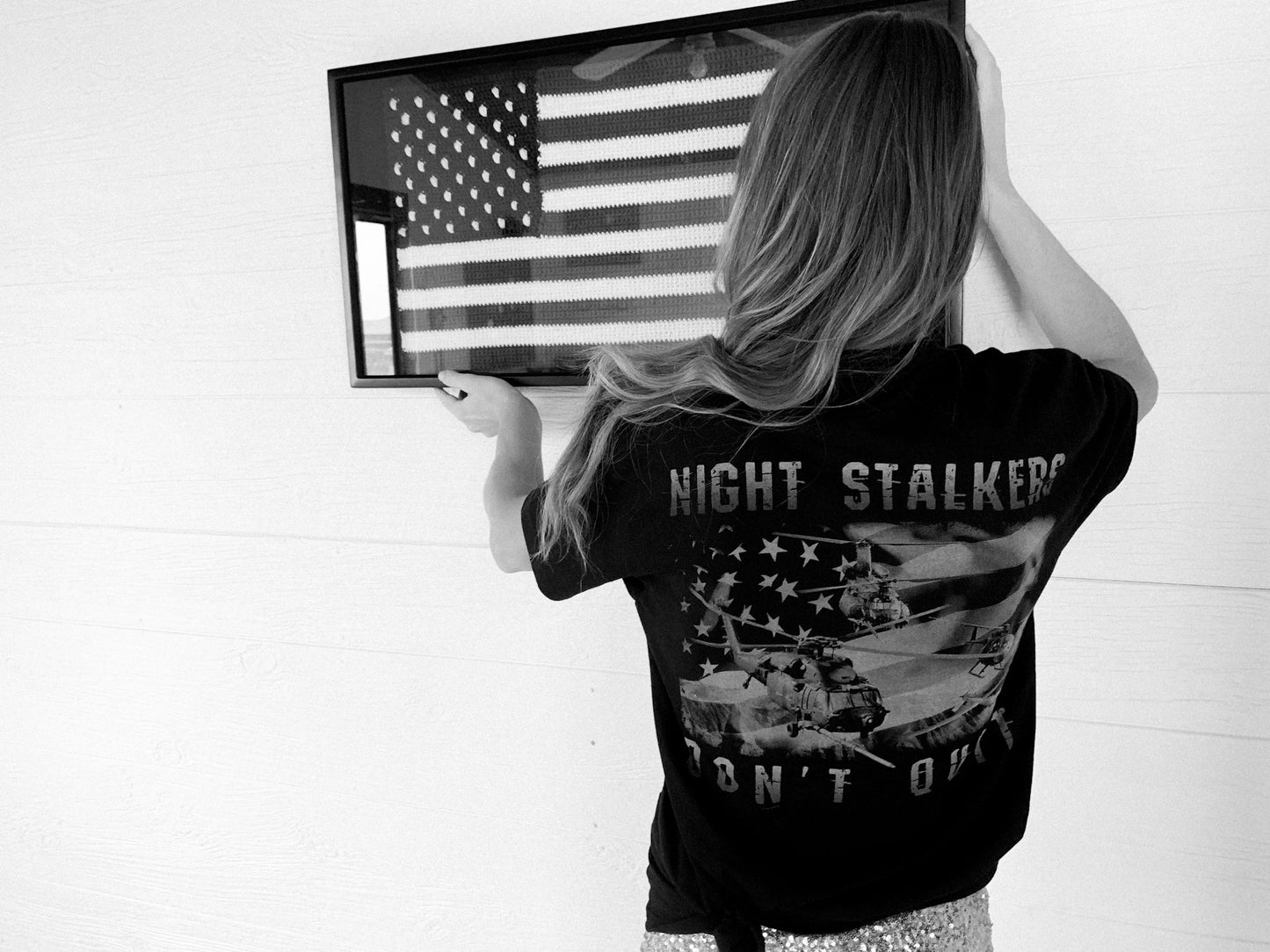 Crochet American Flag Wall Piece