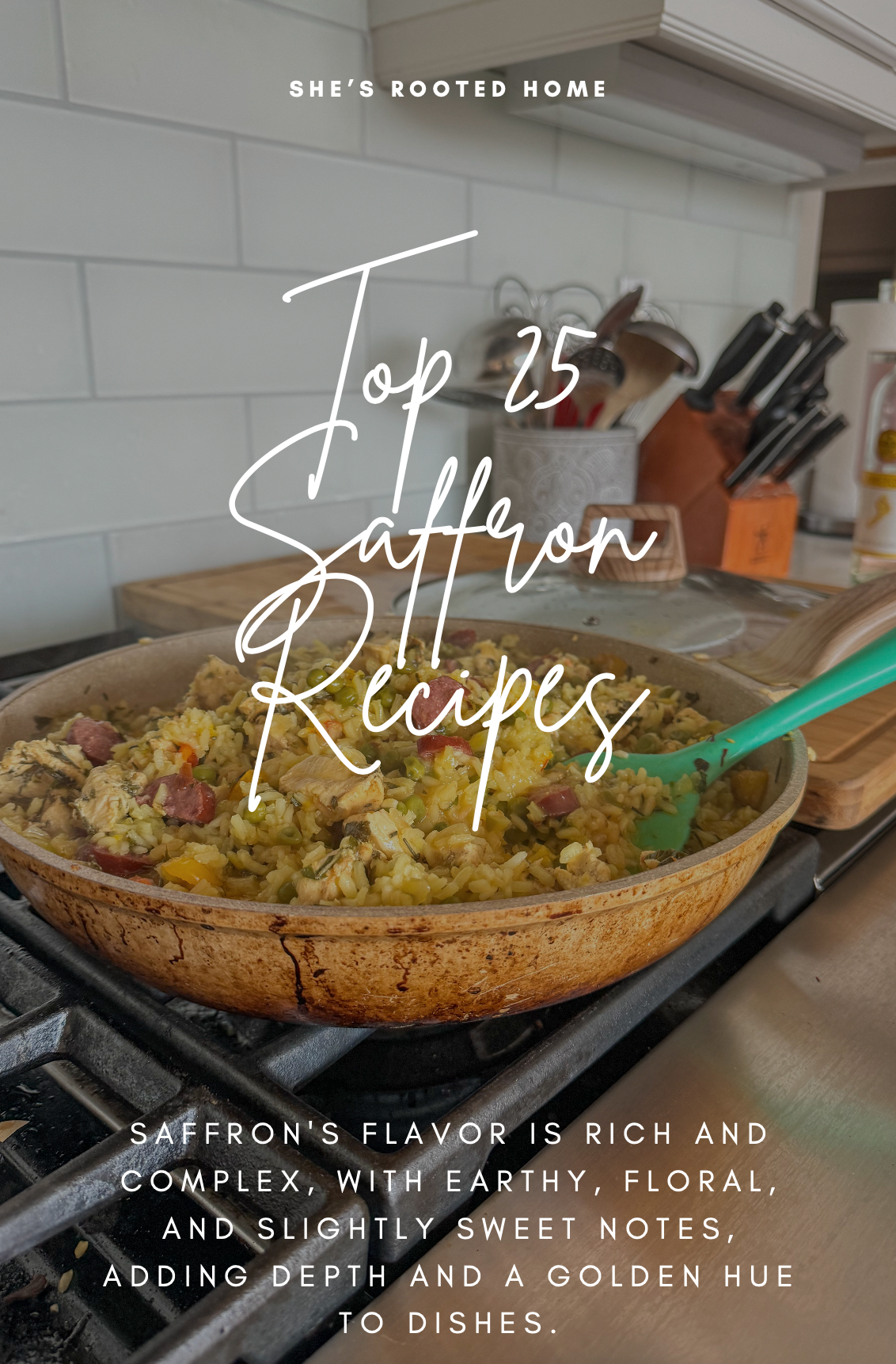 25 Best Saffron Recipes Premium 8-Card Kitchen Set