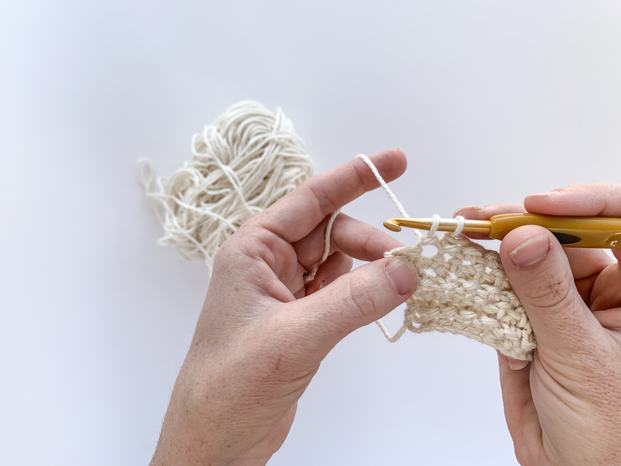 Half Double Slip Stitch